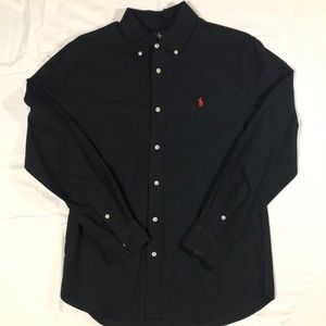 Black Polo Button Up Shirt